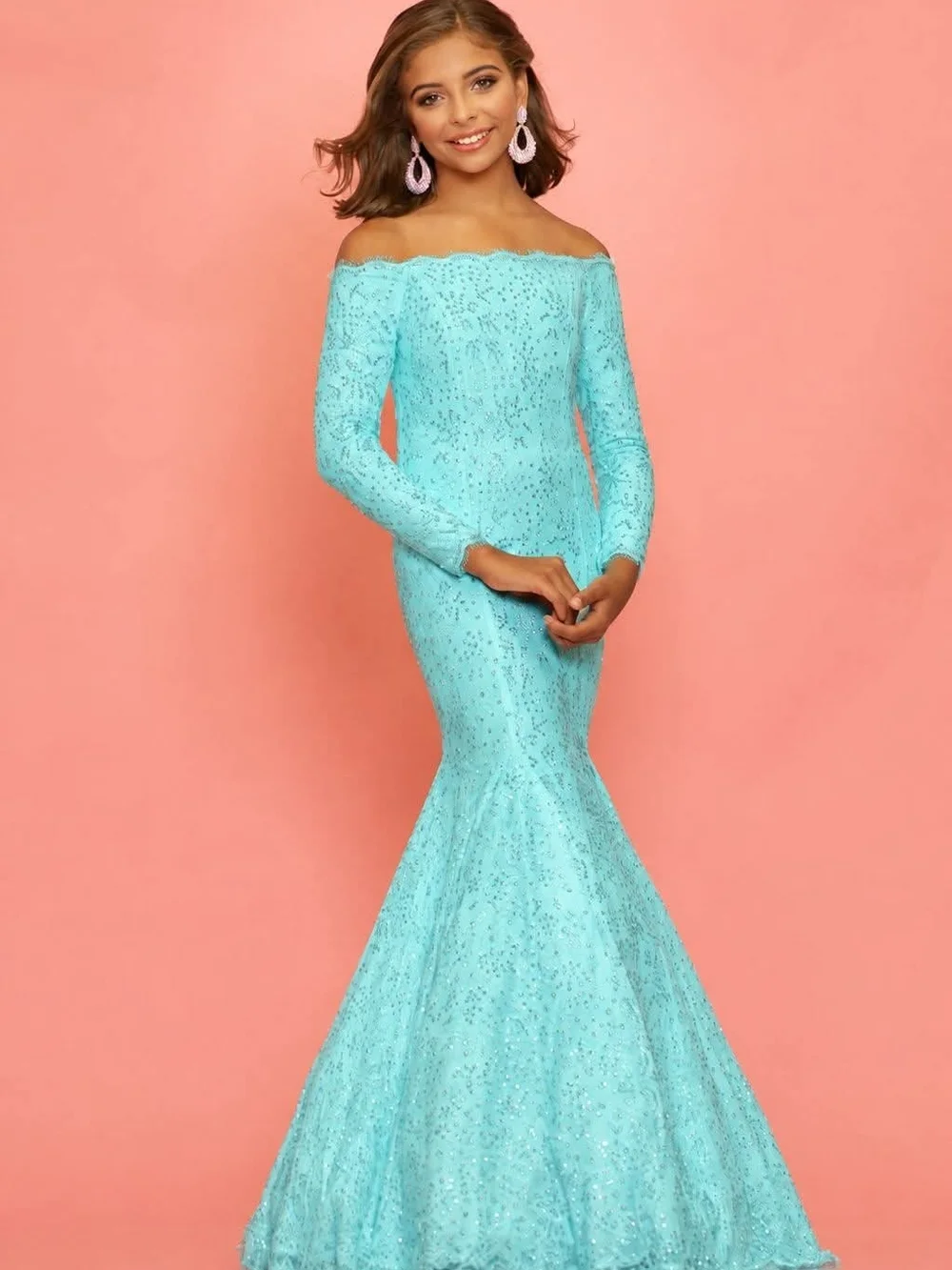 *RARE* Johnathan Kayne Aqua Pageant Gown